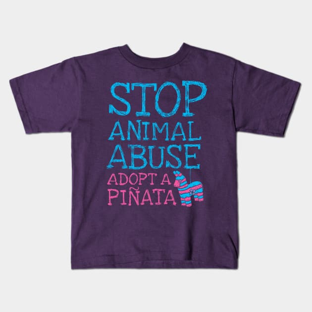 Stop Animal Abuse Kids T-Shirt by Made With Awesome